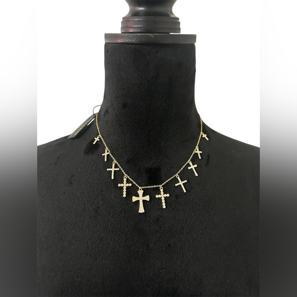 Stella Rose Gold Plated Cross Necklace
